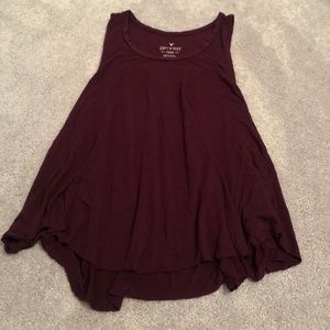 maroon tank top